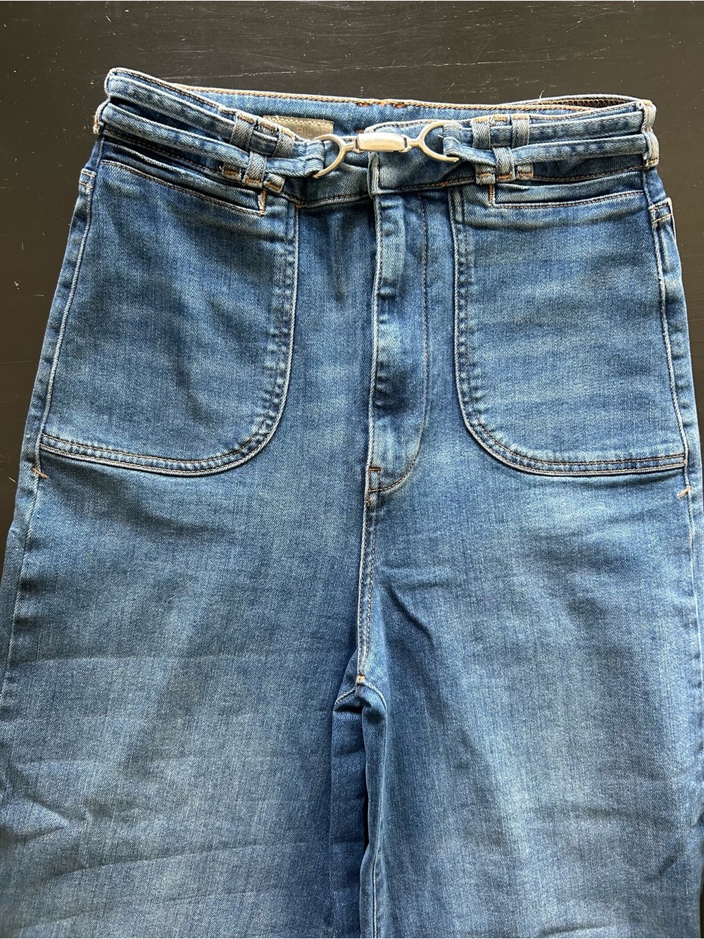 Anthropology Pilcro and the Letterpress High-Rise Wide Leg Jeans - Medium Blue - Picture 2 of 4
